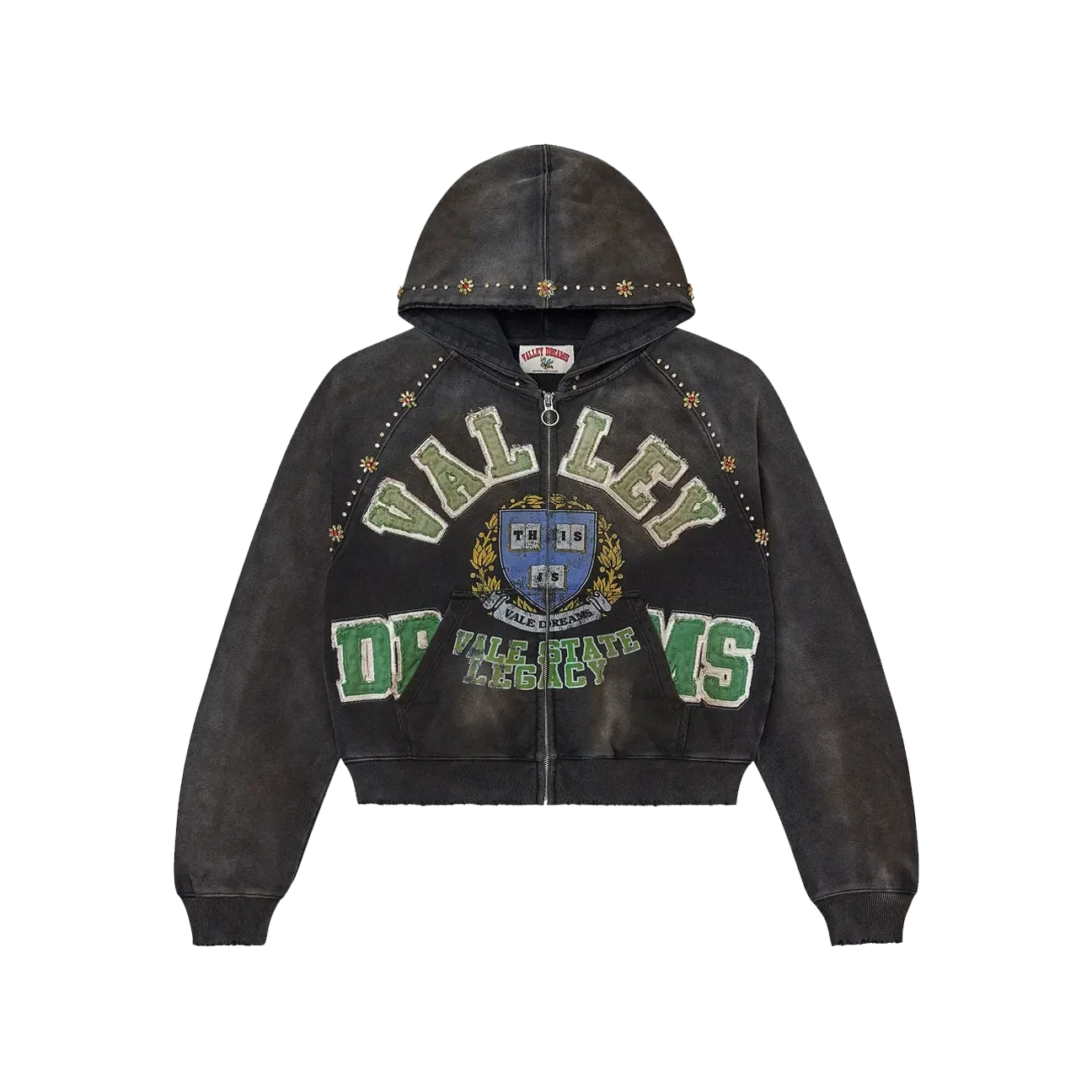 Vale Forever Gem Zip Up Hoodie Black Produktfoto
