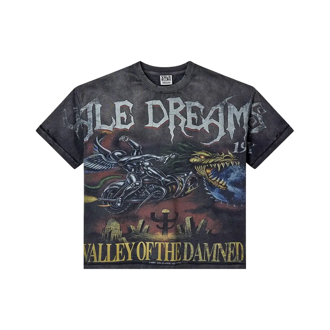 Vale Forever Ride The Dragon Tee Washed Black Produktfoto