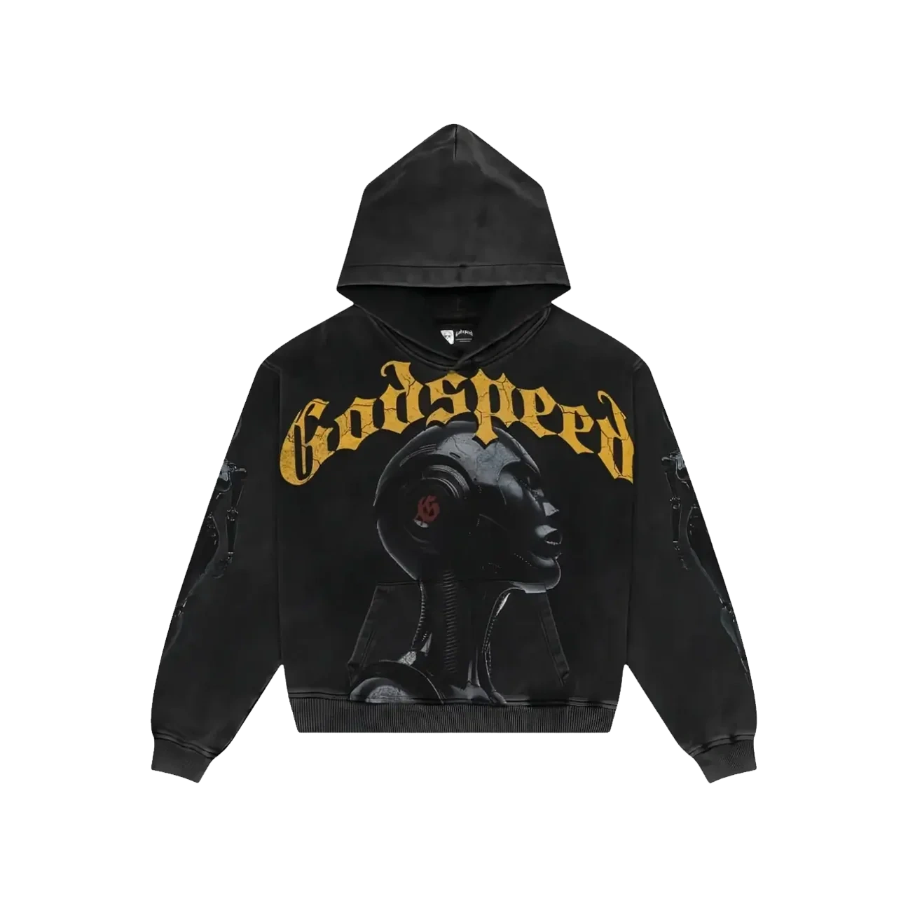 Godspeed Alexa Hoodie Black Wash Produktfoto