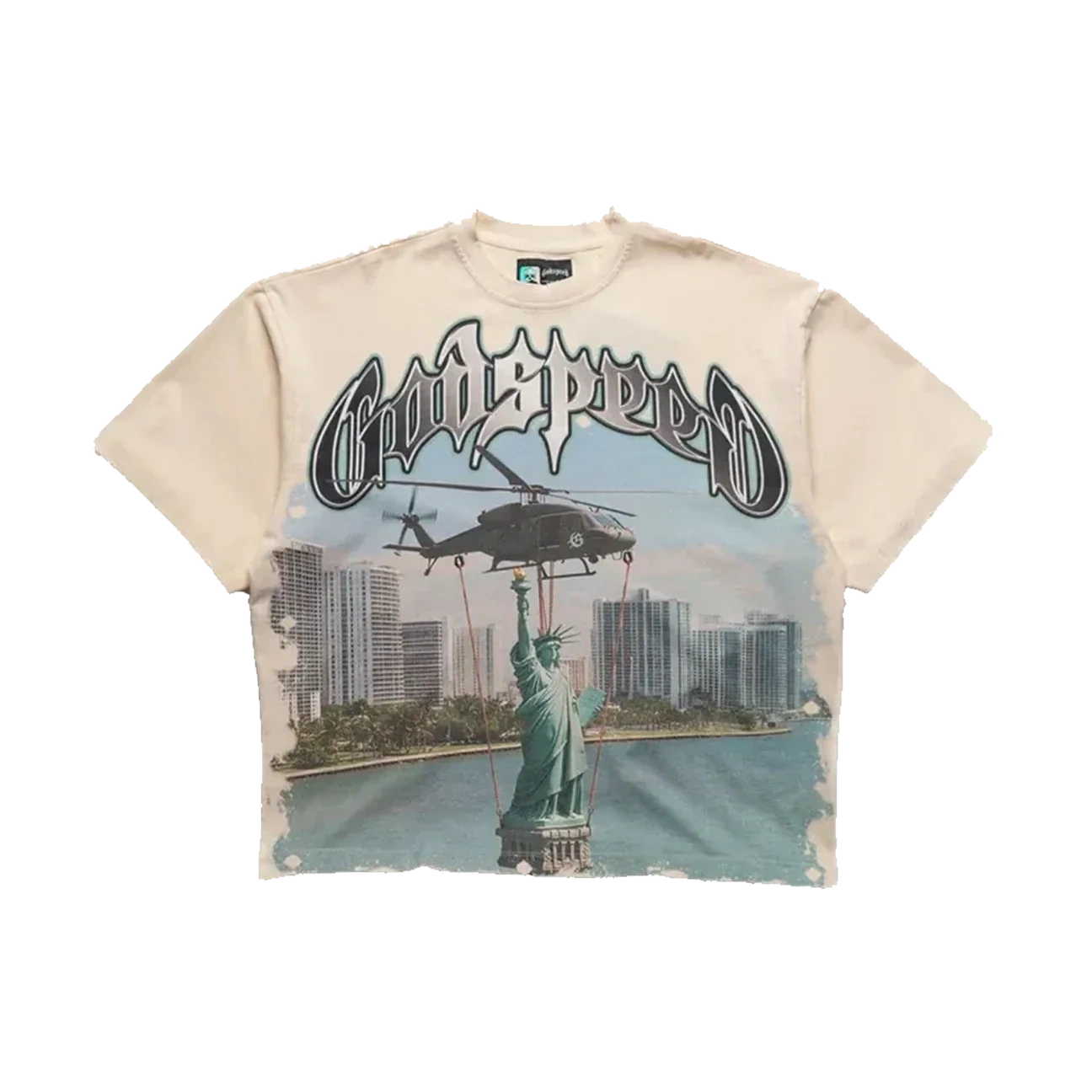Godspeed JFK to MIA T-Shirt White Produktfoto