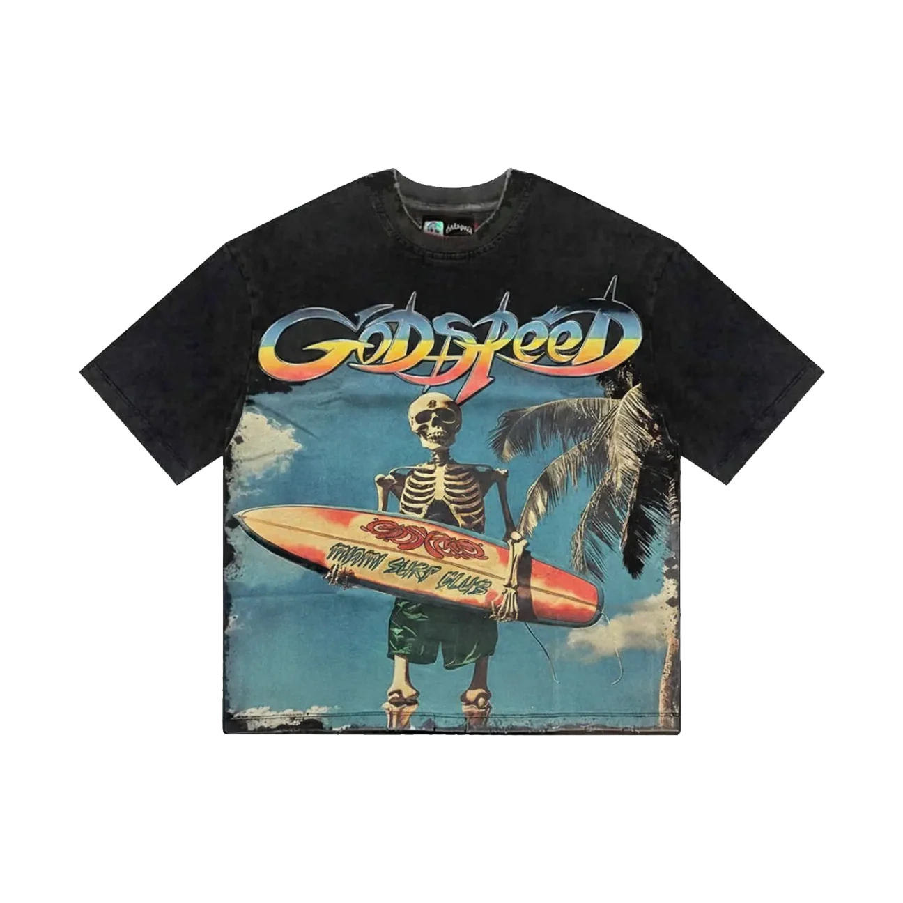 Godspeed Miami Surf Club T-Shirt Black Produktfoto