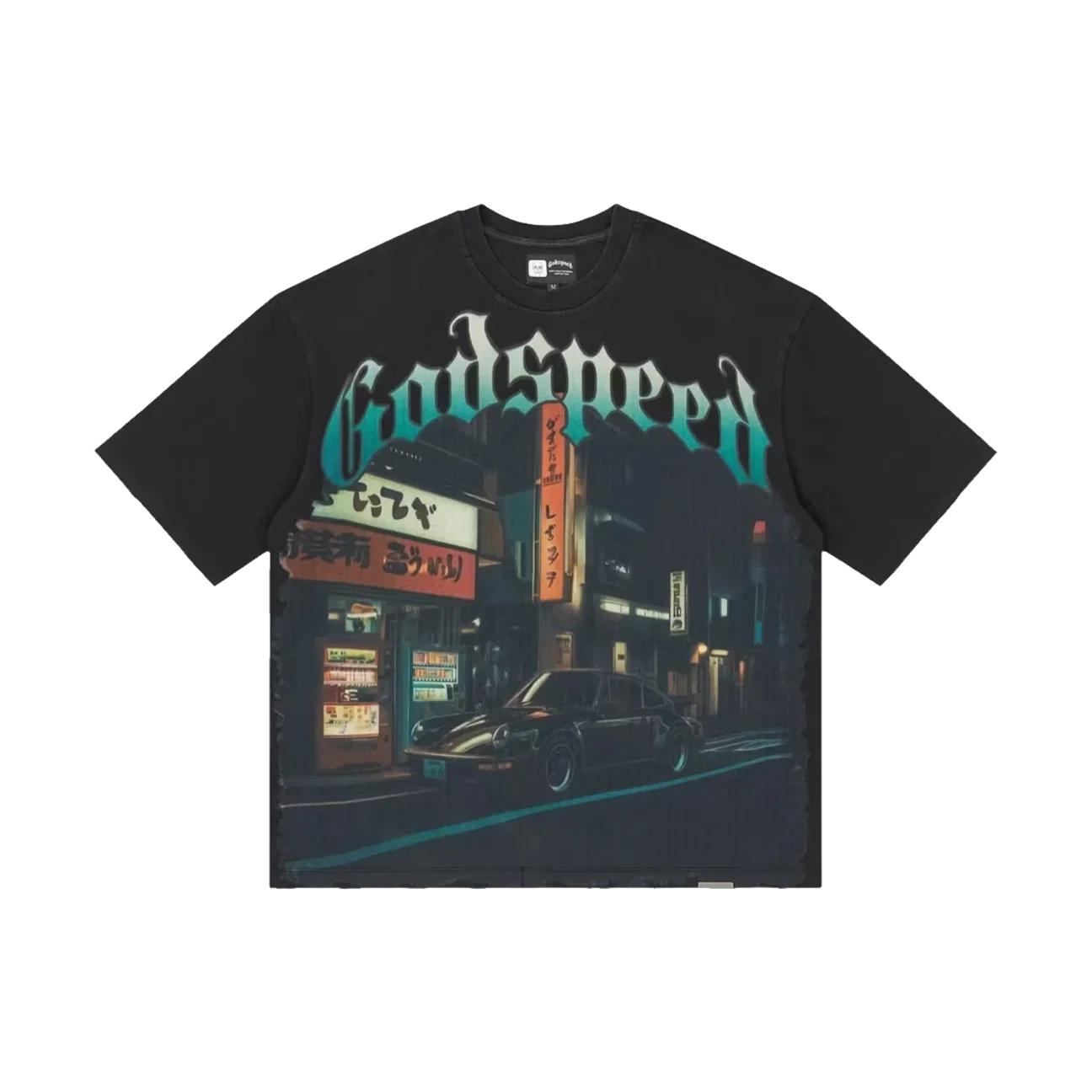 Godspeed Pit Stop Tokyo T-Shirt Black Wash Produktfoto