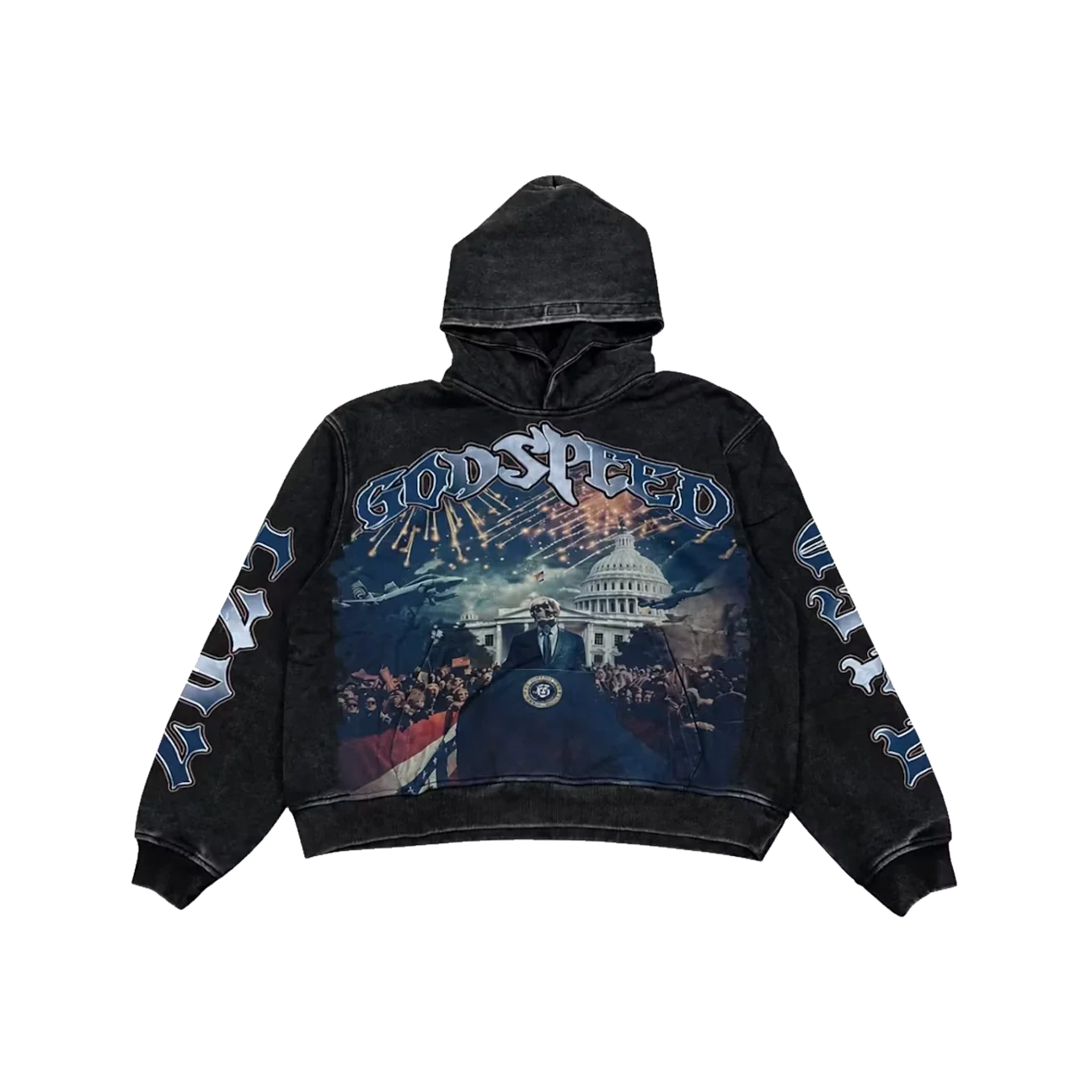 Godspeed R.O.R. Hoodie Black Wash Produktfoto