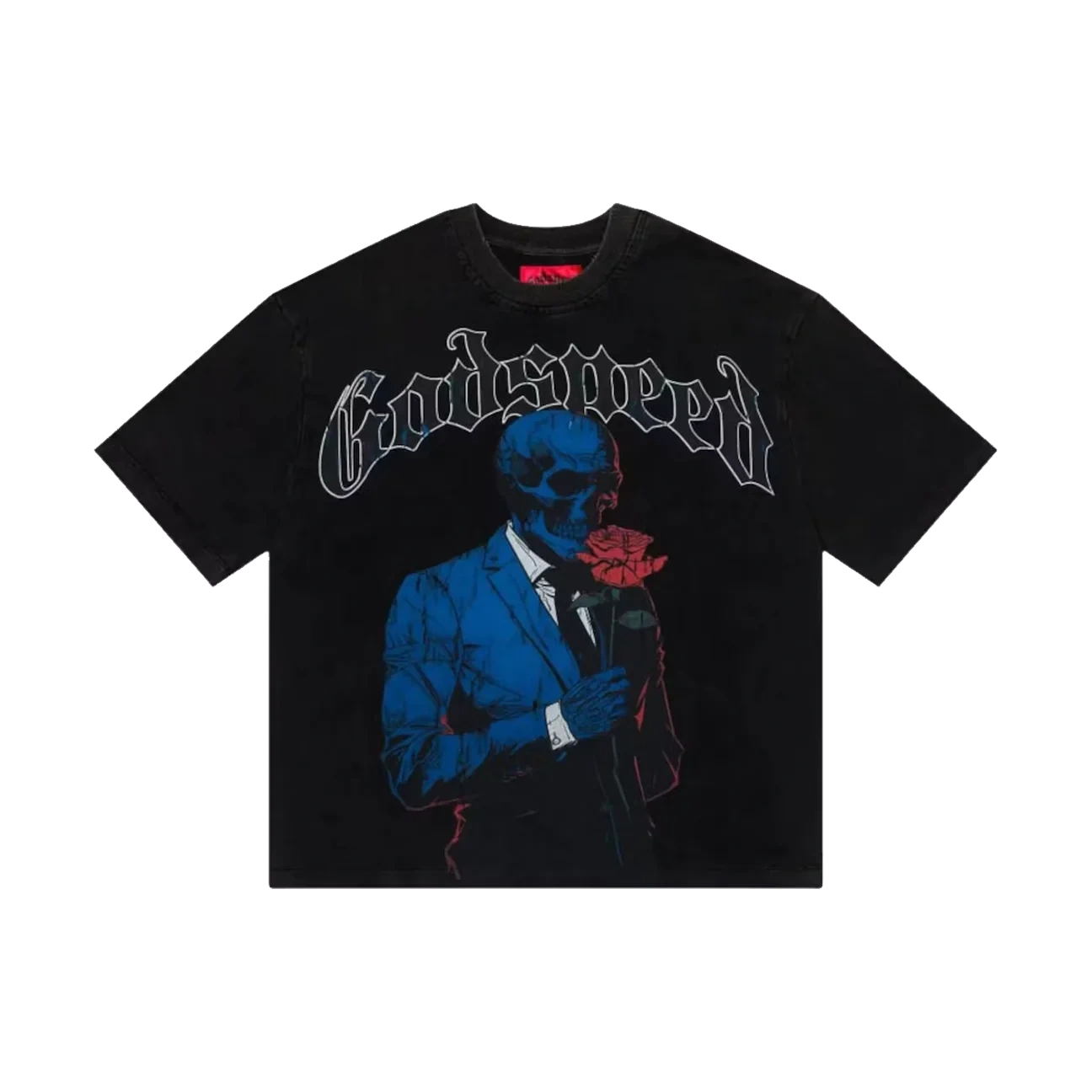 Godspeed Smell the Roses T-Shirt Black Wash Produktfoto