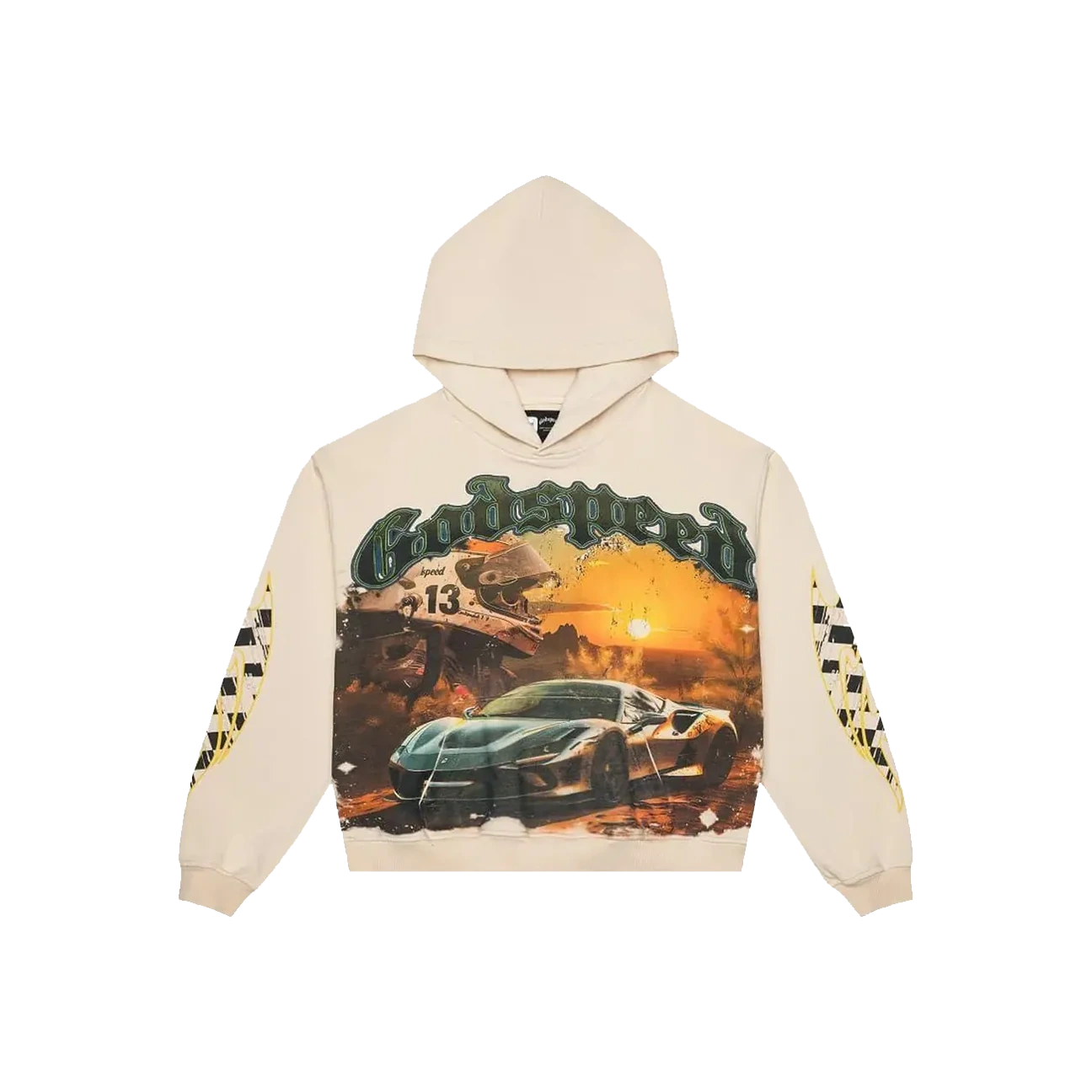 Godspeed Sunset Drift Hoodie Bone Produktfoto