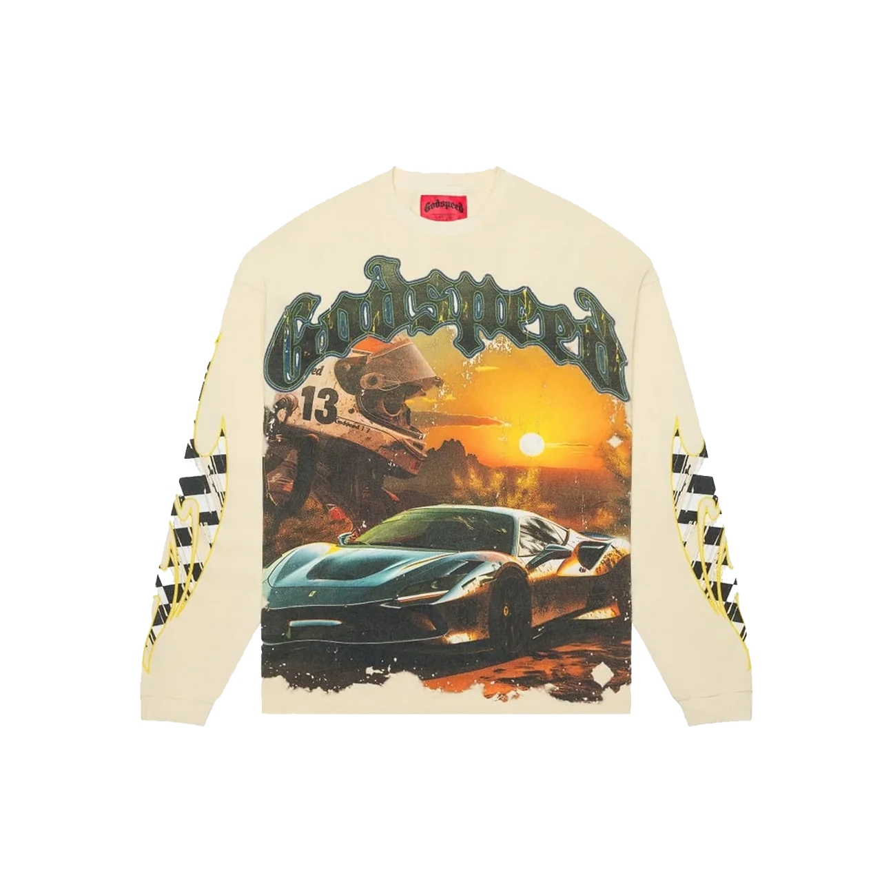 Godspeed Sunset Drift Long-Sleeve T-Shirt Bone Produktfoto