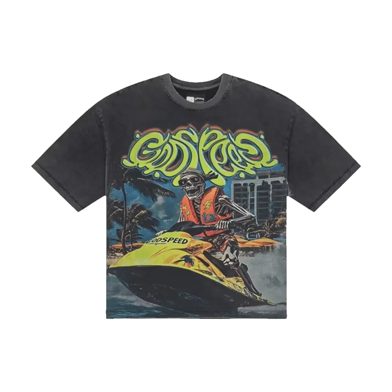 Godspeed Wave Runner T-Shirt Grey Produktfoto