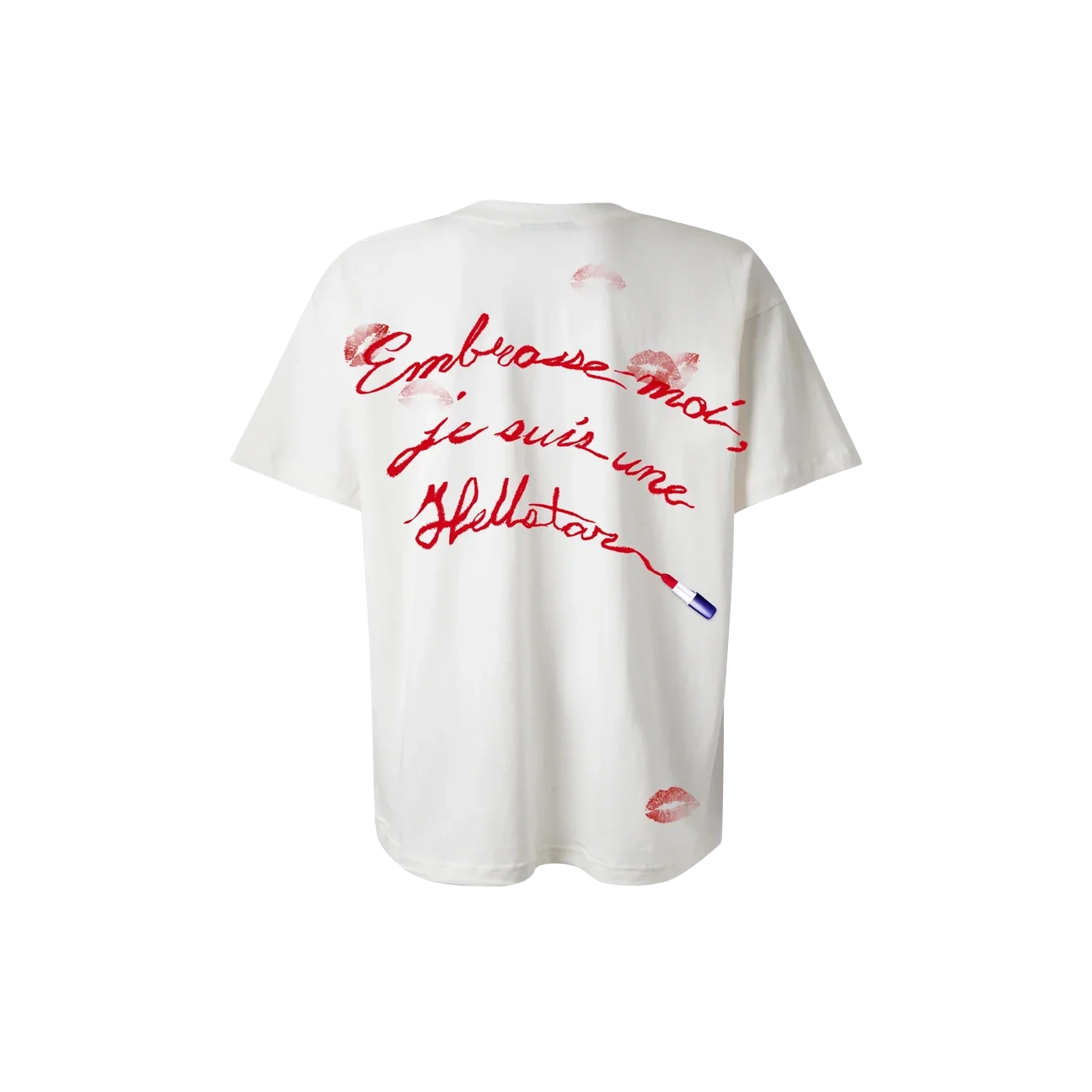 Hellstar French Kiss T-Shirt White - Image 1