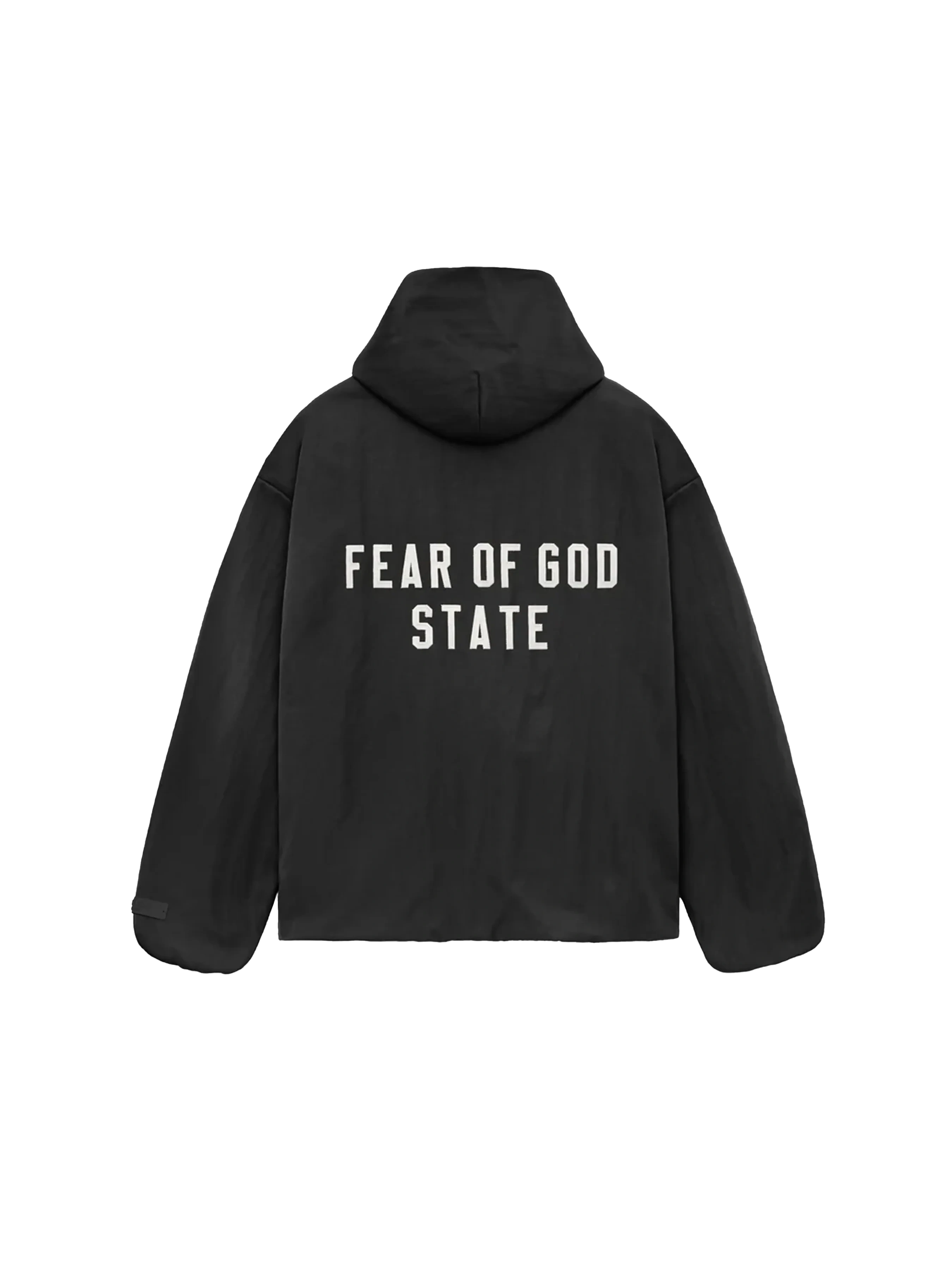 Foto del prodotto Fear of God Essentials Textured Nylon Hooded Coaches Jacket Black