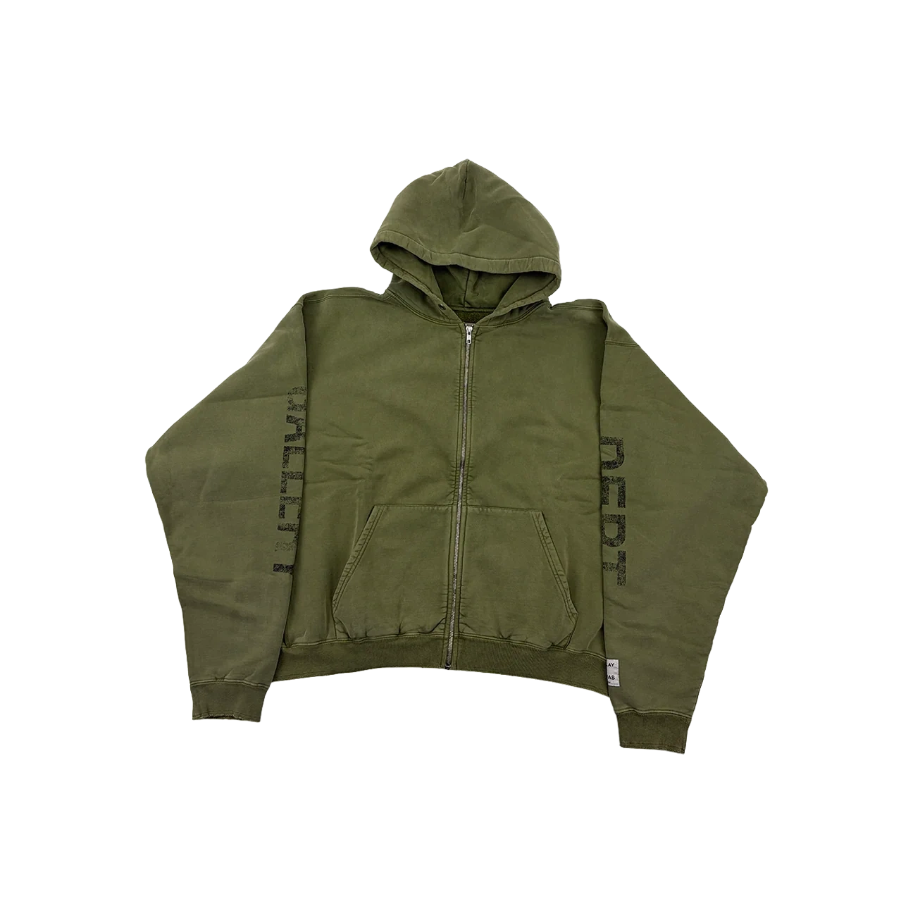 Gallery Dept. 90's Logo Zip Up Hoodie Olive Produktfoto