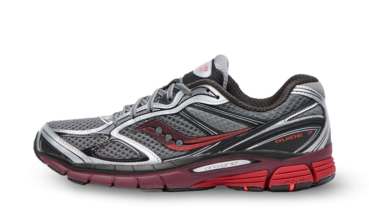 Saucony ProGrid Guide 7 Silver Maroon Produktfoto