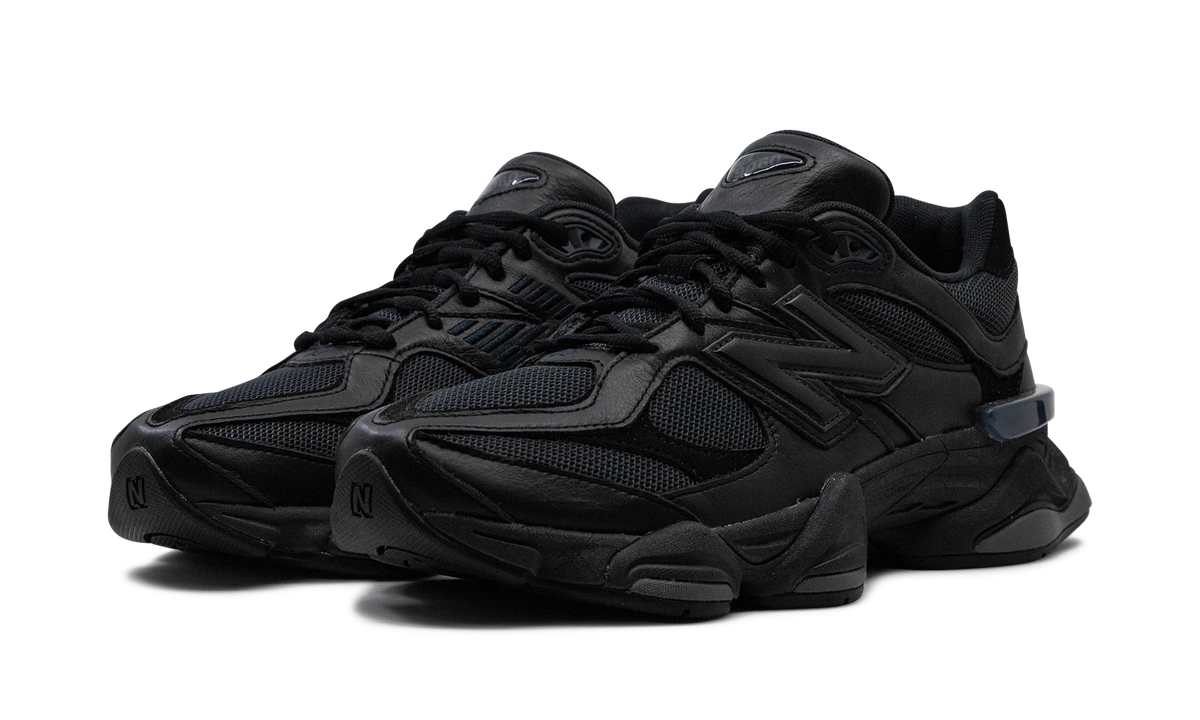 New Balance 9060 Triple Black Leather - Image 1