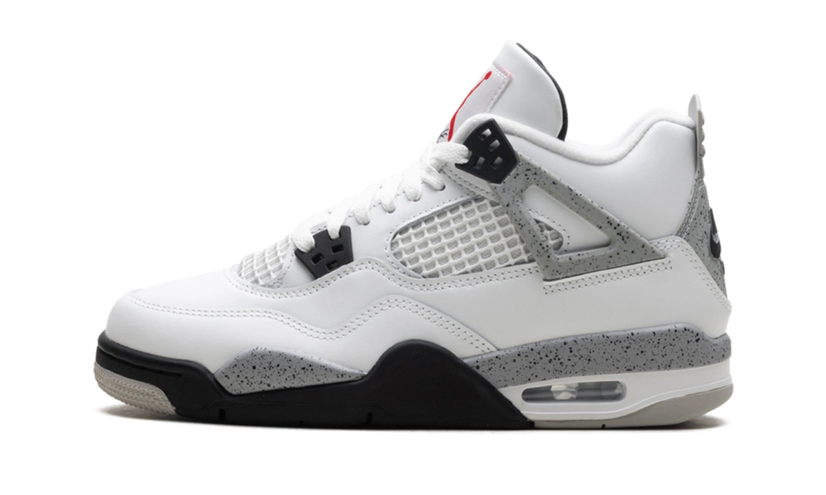 Jordan 4 Retro White Cement (2025) (GS) productfoto