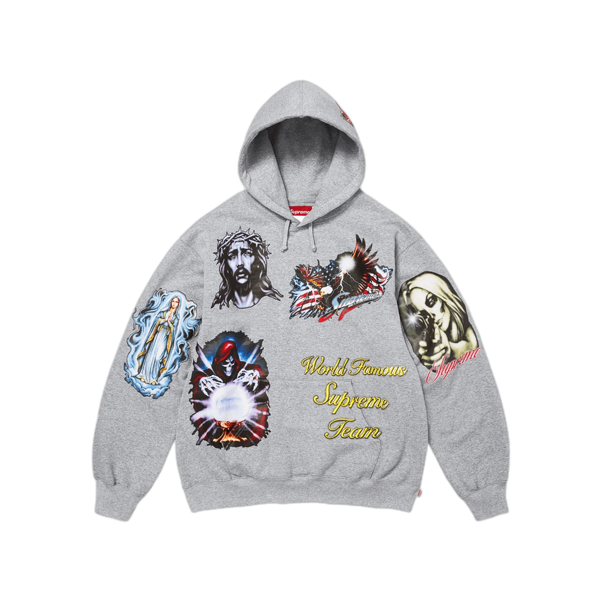 Foto del prodotto Supreme Stickers Hooded Sweatshirt Heather Grey