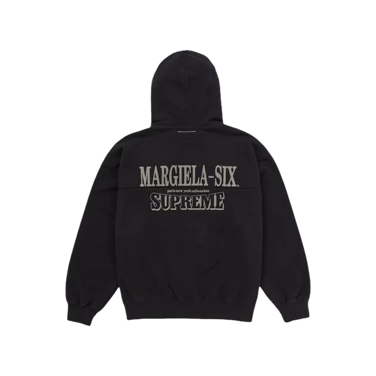 Supreme MM6 Maison Margiela Eagle Zip Up Hooded Sweatshirt Black - Image 2