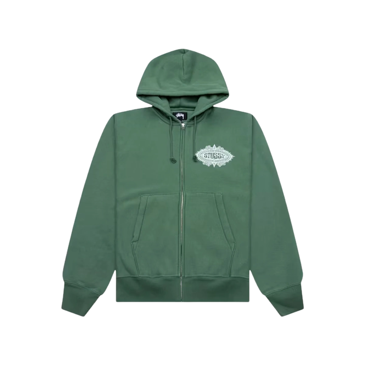 Stüssy Mantra Zip Hoodie Green - Image 1