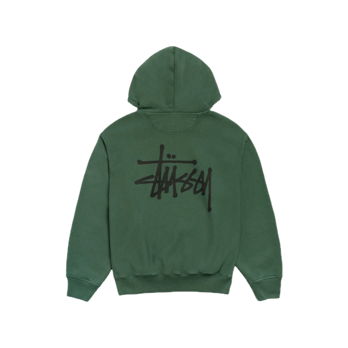 Stüssy Basic Zip Hoodie Pine Pigment Dyed - Image 1