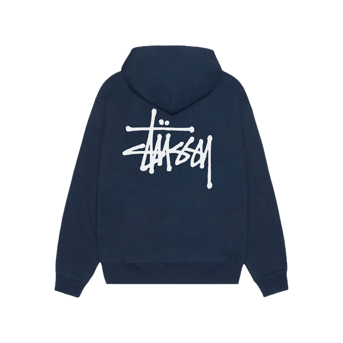Stüssy Basic Zip Hoodie Navy - Image 1