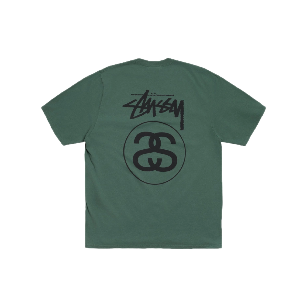 Stüssy Stock Link Tee Pigment Dyed Pine - Image 1