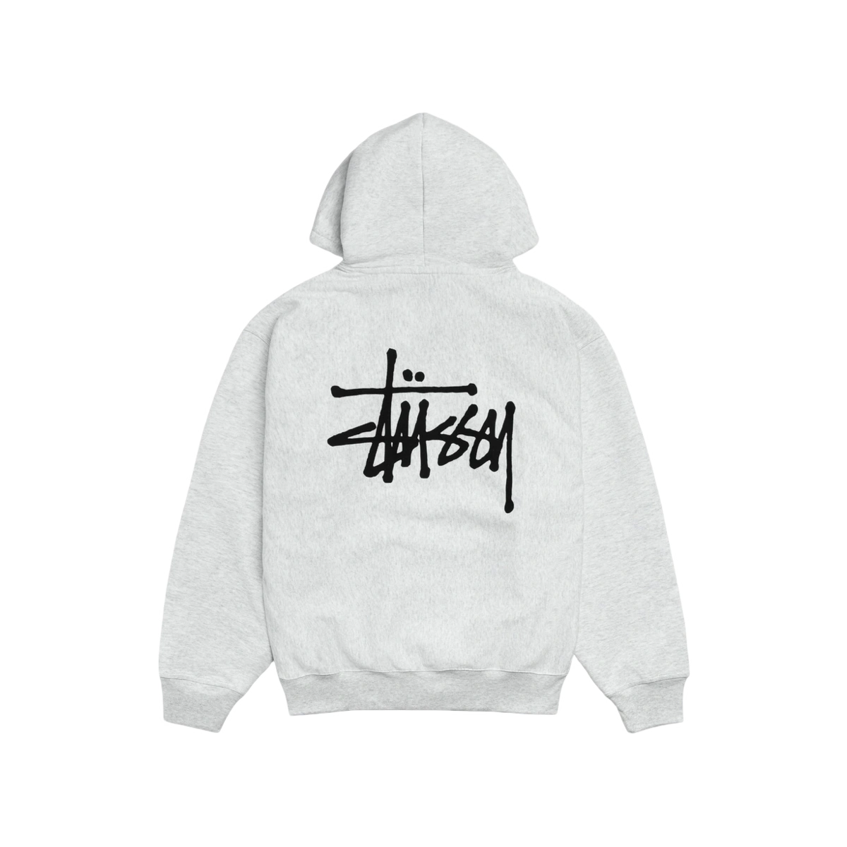 Stüssy Basic Hoodie Ash Heather - Image 1
