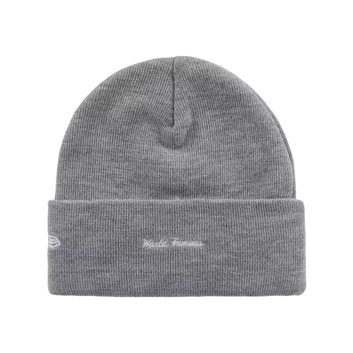 Supreme New Era Box Logo Beanie (FW25) Heather Grey - Image 1