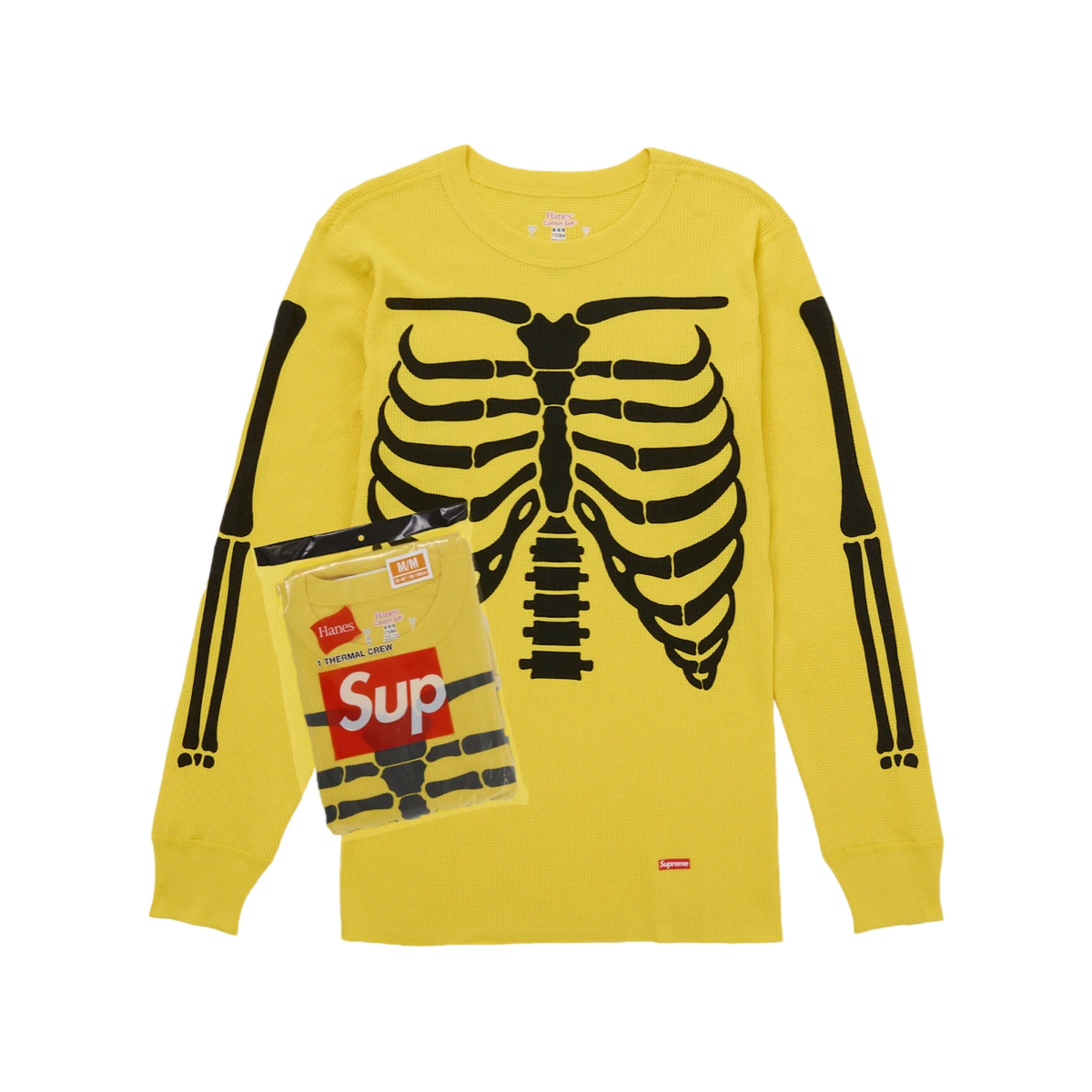 Foto del prodotto Supreme Hanes Bones Thermal Crew (FW25) (1 Pack) Yellow