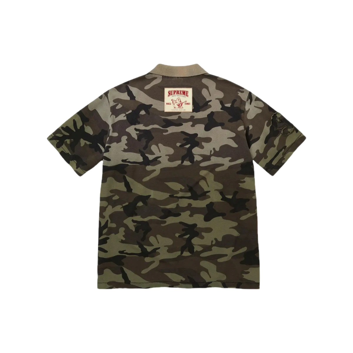 Supreme True Religion Applique Polo Olive Camo - Image 1
