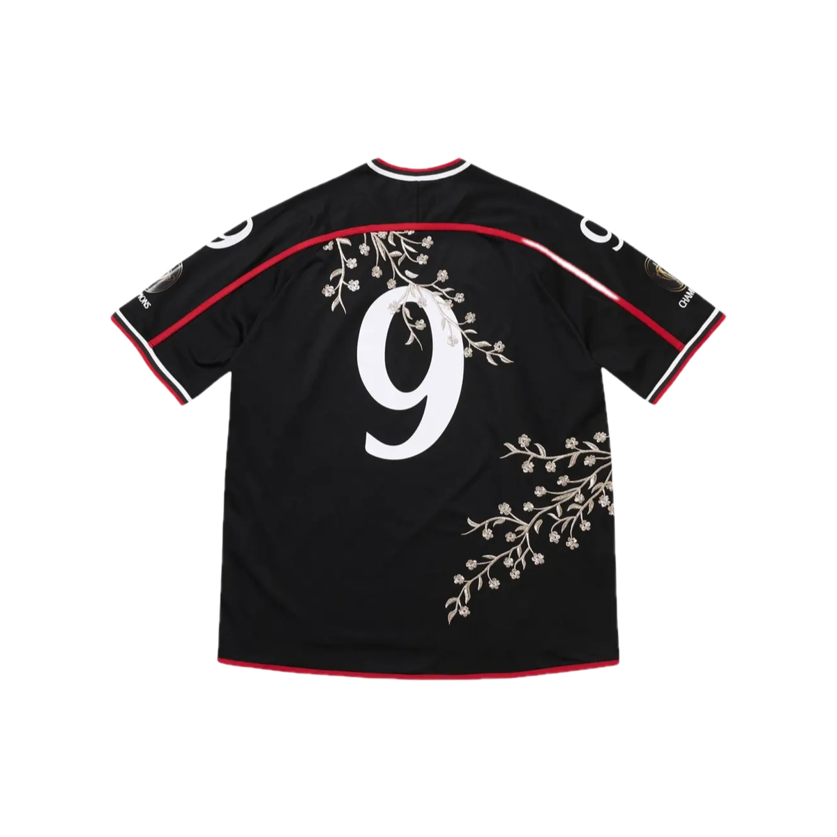 Supreme Floral Soccer Jersey Black - Image 1