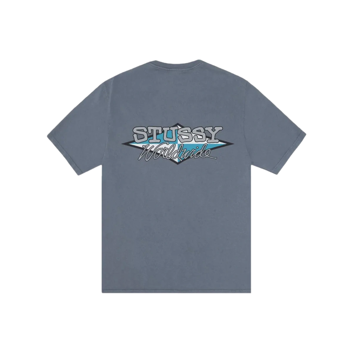 Stüssy Worldwide Diamond Pigment Dyed Tee Navy - Image 1