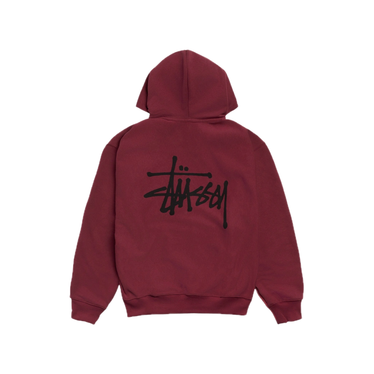 Stüssy Basic Zip Hoodie Wine - Image 1