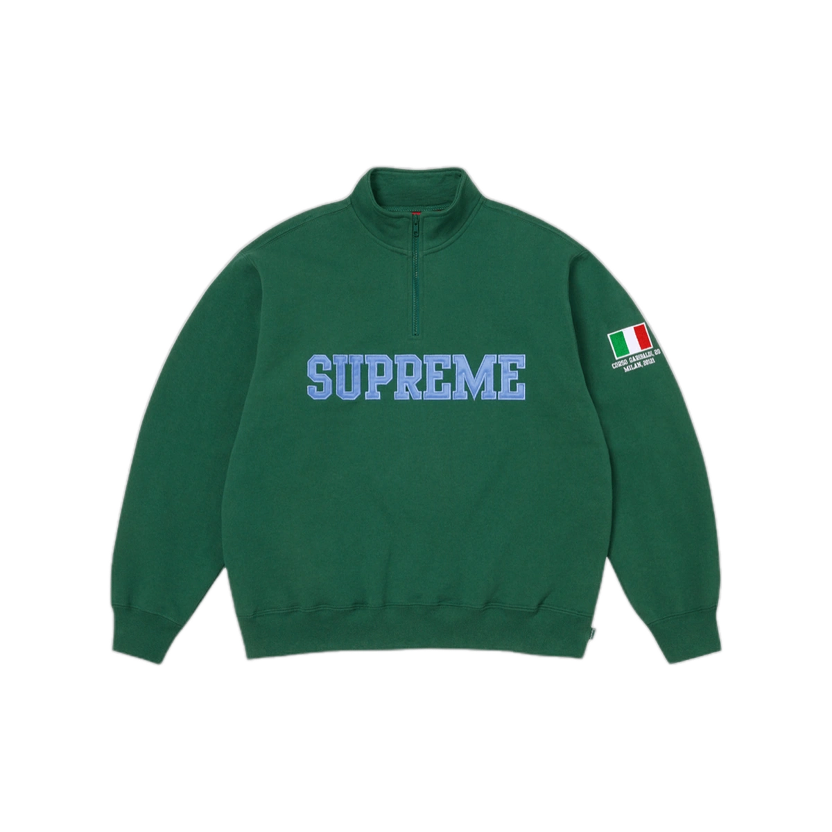Foto del prodotto Supreme Shop Flag Half Zip Pullover Dark Green Milan