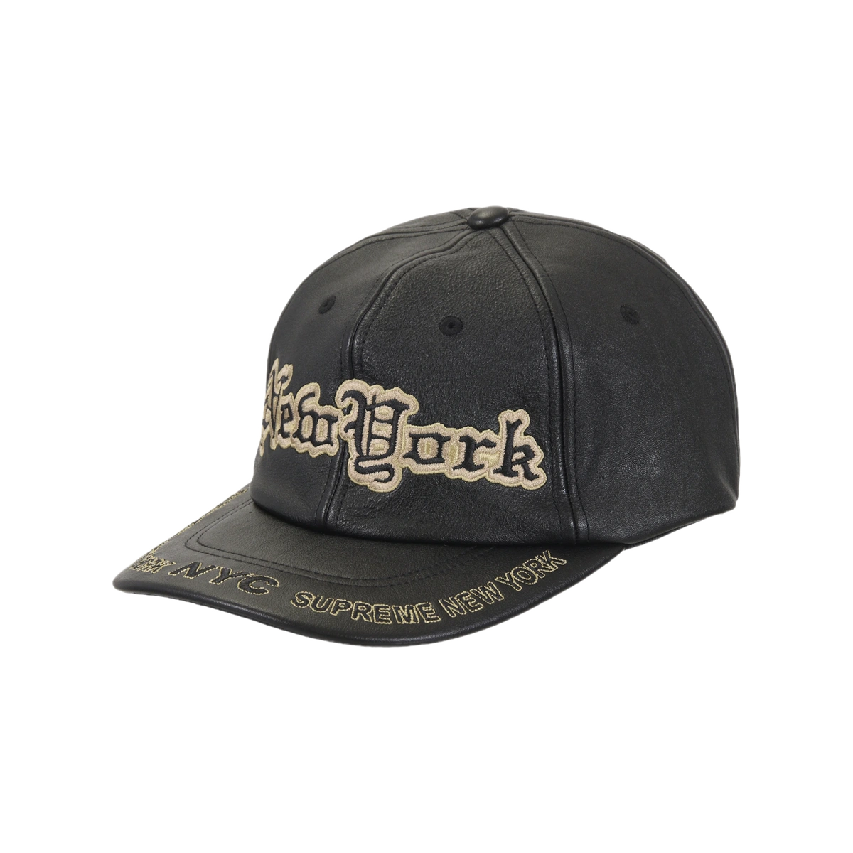 Foto del prodotto Supreme New York Leather 6-Panel Black