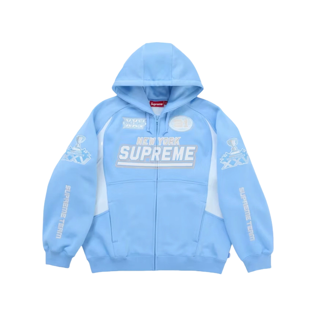 Foto del prodotto Supreme Football Zip Up Hooded Sweatshirt Light Blue