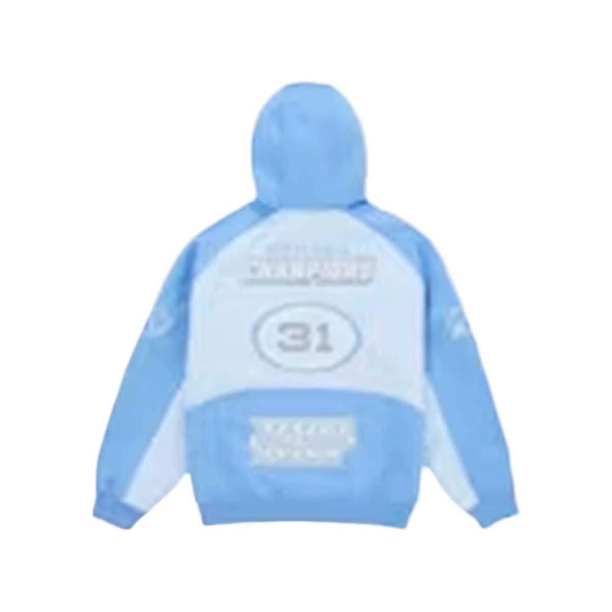 Supreme Football Zip Up Hooded Sweatshirt Light Blue - Image 1