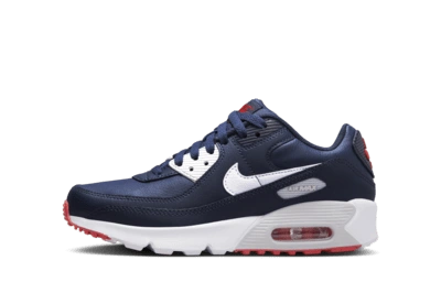 Nike Air Max 90 Leather 'Obsidian Track Red' (GS) productfoto