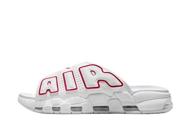 Nike Air More Uptempo Slide White Red Produktfoto