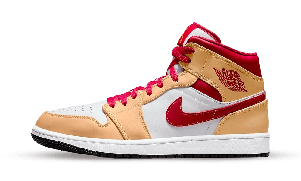 Foto del prodotto Jordan 1 Mid Light Curry Cardinal