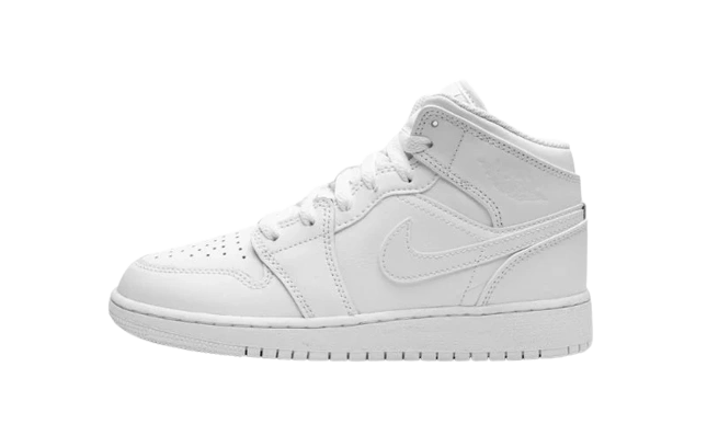 Photo du produit Jordan 1 Mid Triple White (2023) (GS)