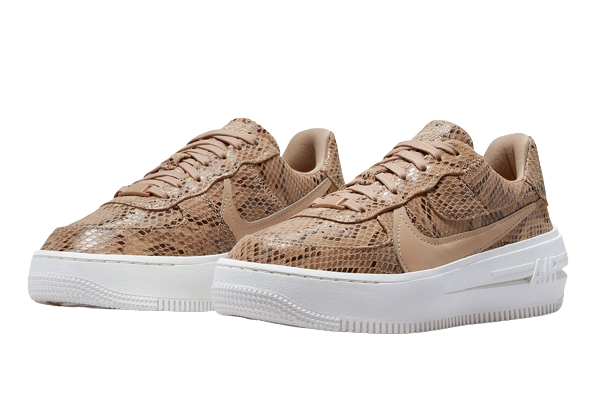 Nike Air Force 1 PLT.AF.ORM Brown Snakeskin Print (W) - Image 1
