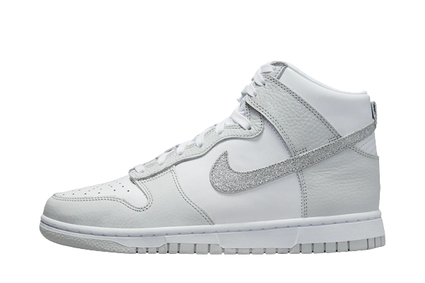 Nike Dunk High Silver Glitter Swoosh (W) product photo