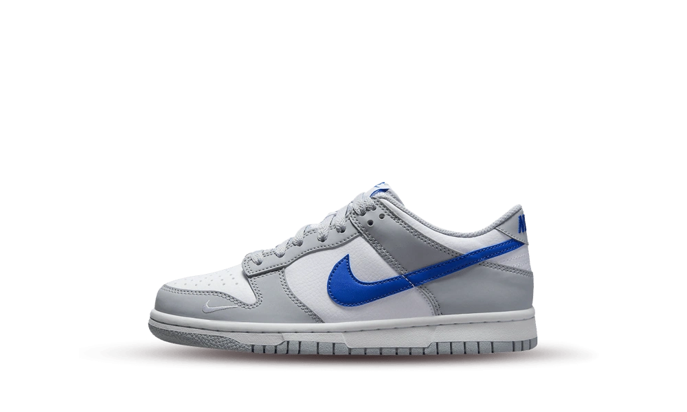 Nike Dunk Low Mini Swoosh Wolf Grey Game Royal (GS) product photo