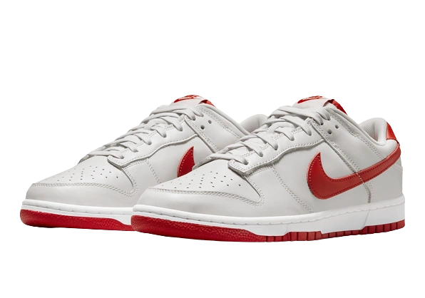 Nike Dunk Low Vast Grey Varsity Red - Image 1