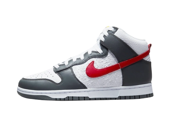 Nike Dunk High Embossed Basketball Grey Red product photo
