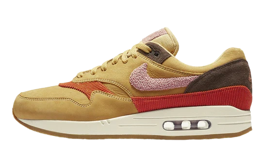 Nike Air Max 1 Crepe Wheat Gold Rust Pink productfoto