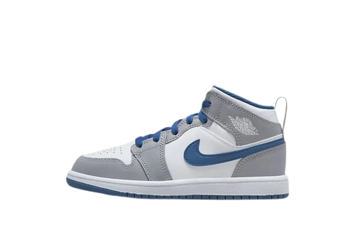 Air Jordan 1 Mid 'True Blue'(PS)