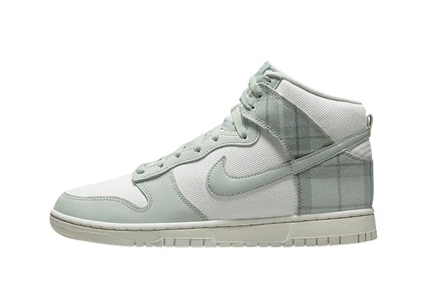 Nike Dunk High SE Tartan Plaid White Light Green product photo
