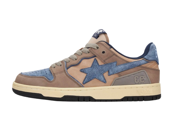 A Bathing Ape Bape SK8 Sta Vintage Beige Indigo Produktfoto
