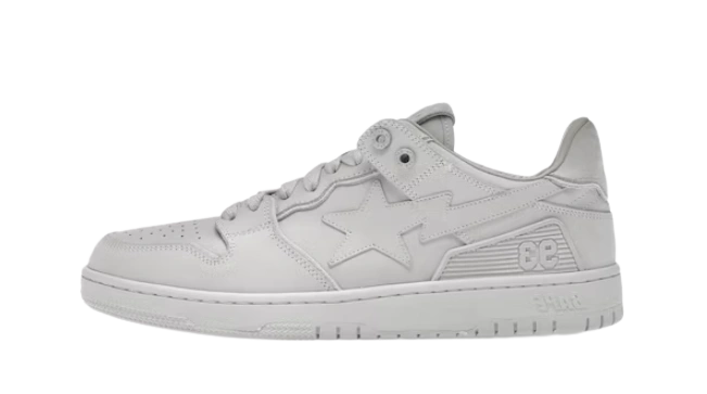A Bathing Ape Bape SK8 Sta Triple White Nubuck Produktfoto