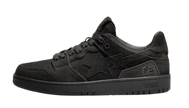 A Bathing Ape Bape SK8 Sta Triple Black Nubuck Produktfoto