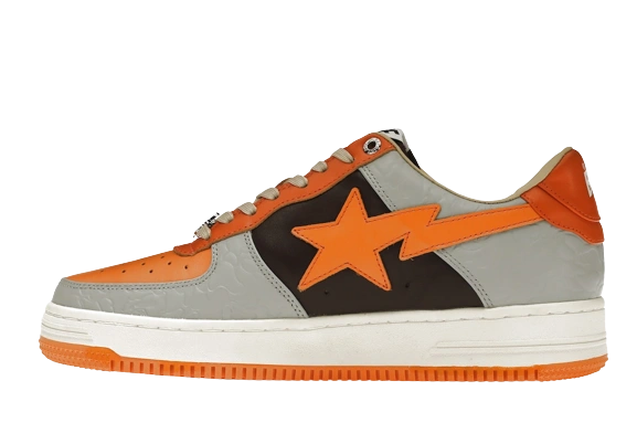 A Bathing Ape Bape Sta Low Grey Orange Produktfoto
